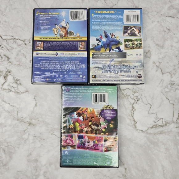 Animated Movie DVD Trio: The Star, Rio, Trolls Holiday - Picture 2 of 3